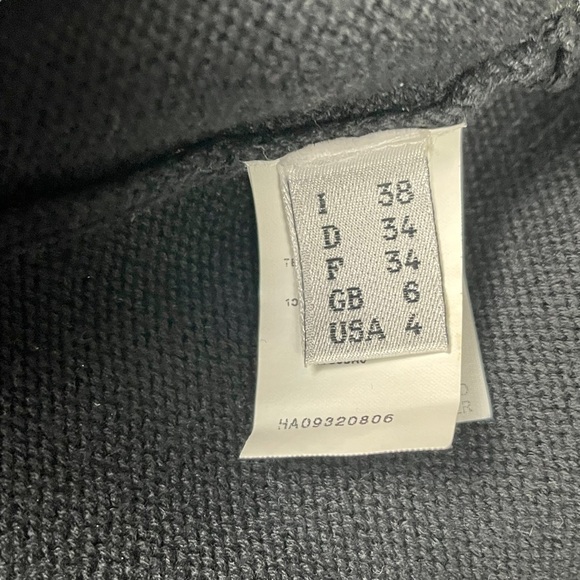 MOSCHINO CHEAP AND CHIC BLACK COTTON SHEER FLORAL YOKE BEADED CARDIGAN SWEATER - Picture 12 of 15